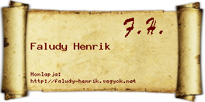 Faludy Henrik névjegykártya