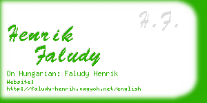 henrik faludy business card